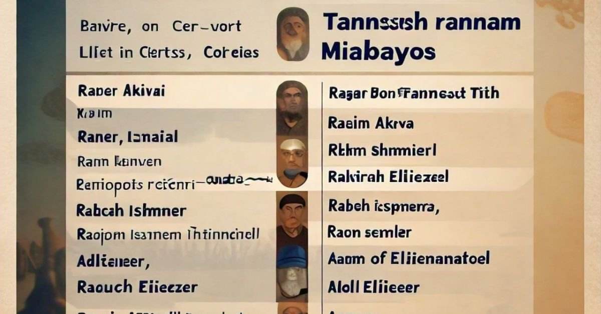 Read more about the article Exploring the List of Tannaim from the Rambam in Peirush Mishnayos: A Deep Dive into Jewish Tradition